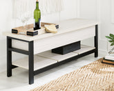 Warmstead Furniture - Ashley Furniture - Rhyson Storage Bench - Storage Bench / White / 48"W x 16"D x 18"H - A3000312